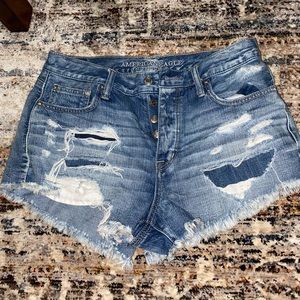 American Eagle distressed blue Jean shorts